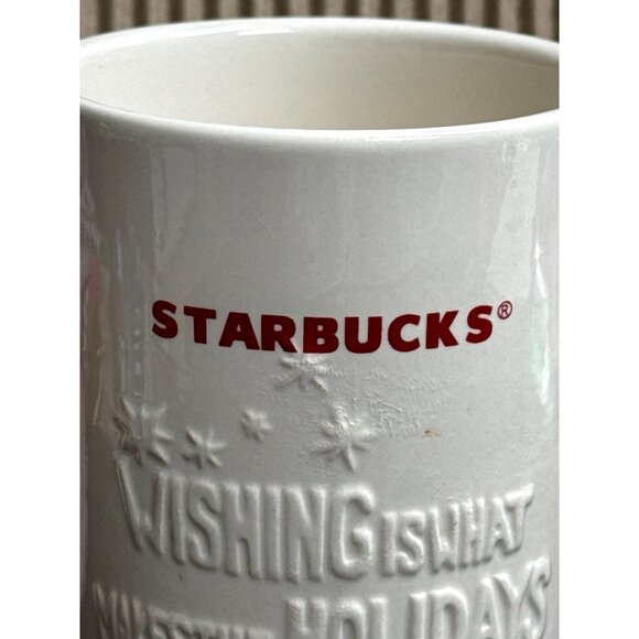 Starbucks 2010 Wishing Is What Makes The Holidays 16 oz Christmas 3D Mug Cup - Picture 7 of 7